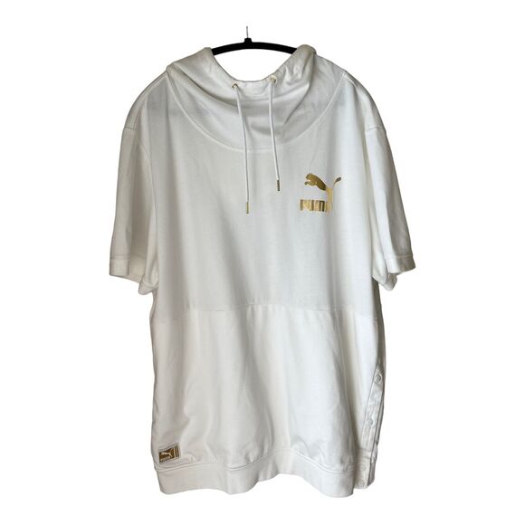Puma white and gold pullover oversized sweatshirt size xxl - Picture 1 of 5